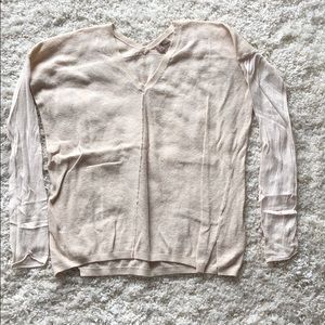 Cream V-neck Cardigan